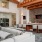 a living room with a fireplace